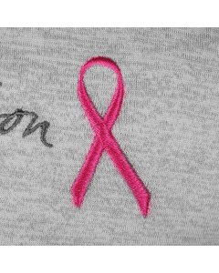 Pink Ribbon Cap Grijs