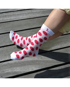 Pink Ribbon Sokken Pink Dots