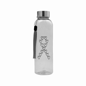 Pink Ribbon drinkfles hartjes
