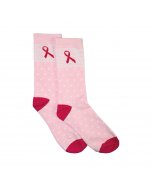 Pink Ribbon sokken witte stippen