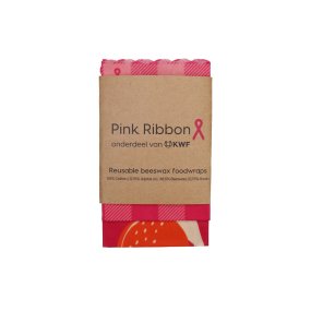 Pink Ribbon bijenwas wraps set