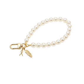 Pink Ribbon parel bag charm
