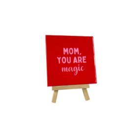 Pink Ribbon tegeltje - mom you are magic