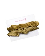 Pink Ribbon scrunchie set á 2 goud