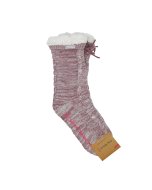 Pink Ribbon home socks roze